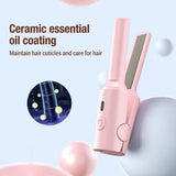 Multifunctional Hair Straightener Must-have Portable Small Curling Machine Splint Cuticle Protecting Damage Reducing USB Plug